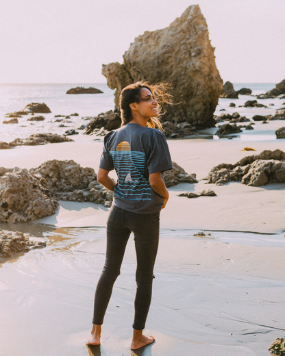 Sea To Sun Charcoal Tee