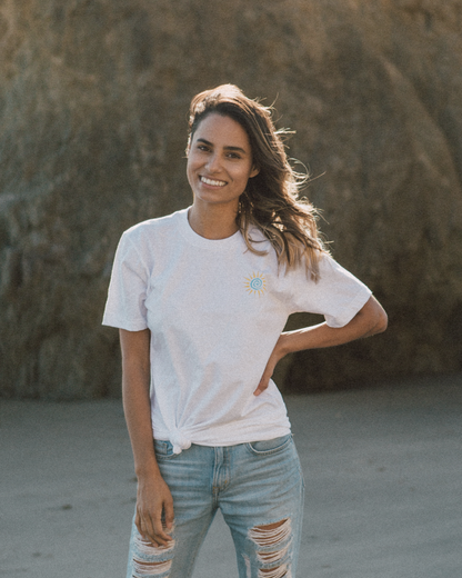 Sea To Sun White Tee