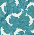 Blue and white dolphin pattern